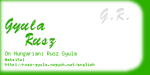 gyula rusz business card